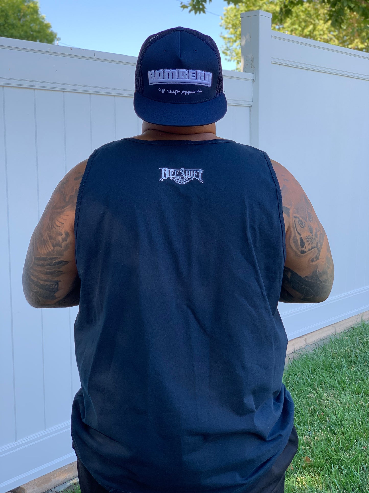 Off Shift Navy and White Bombero Tank Top