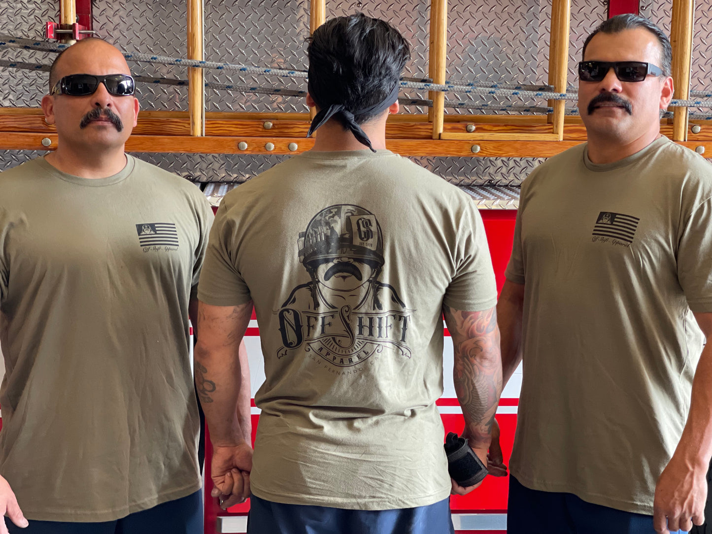 Off Shift Live Free Green and Black Unisex T-shirt