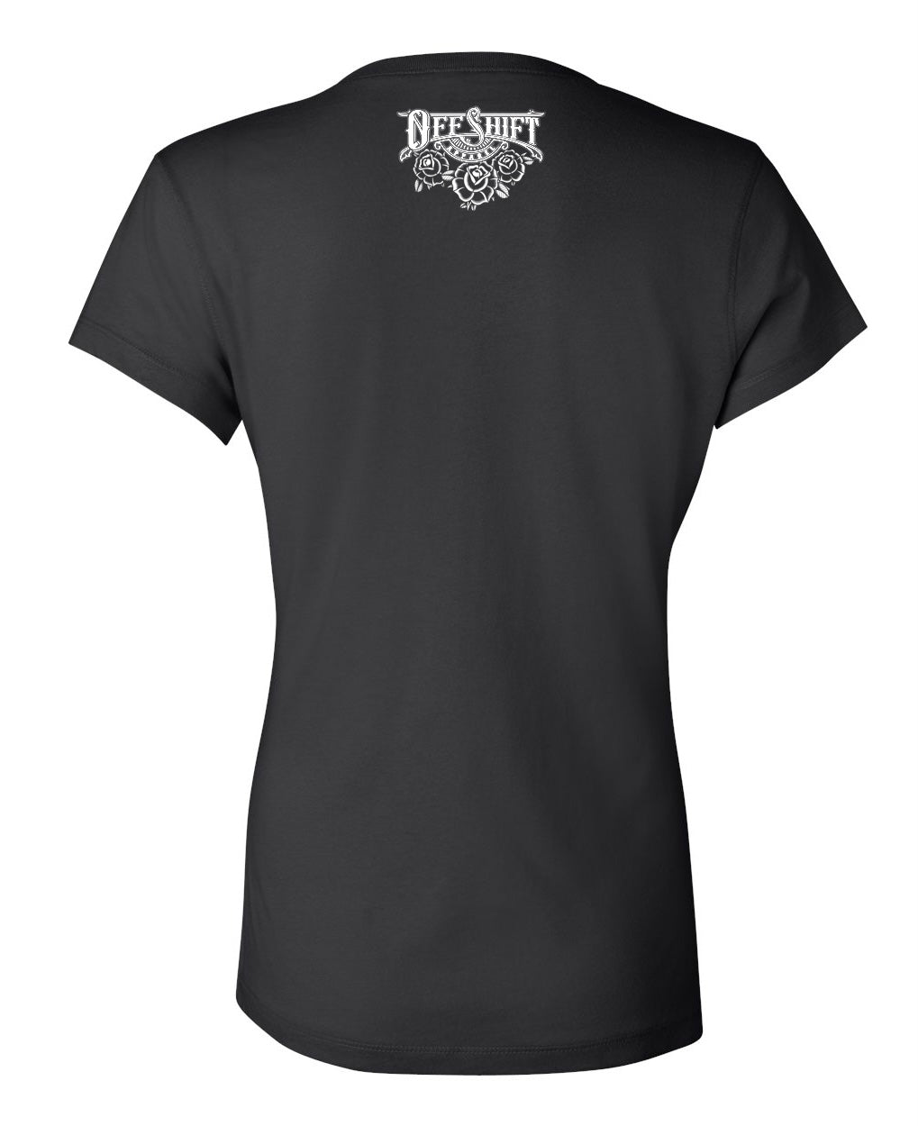 Off Shift Black and White Short Sleeve Viclera V-neck