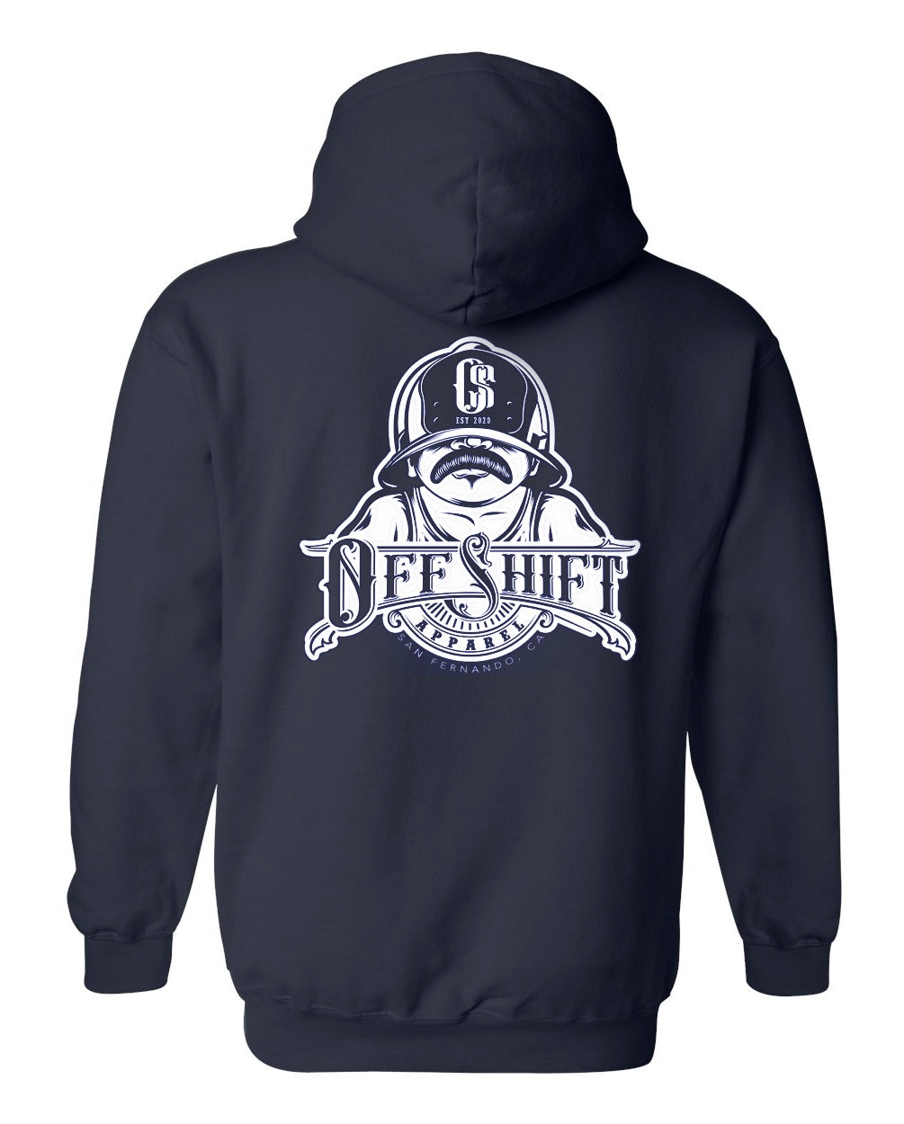 Off Shift Navy and White Homie Hoodie
