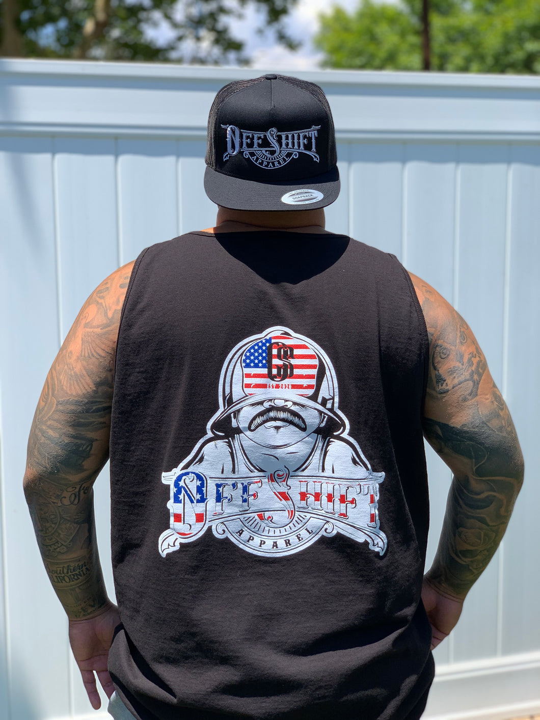 Off Shift American Flag Homie Tank Top