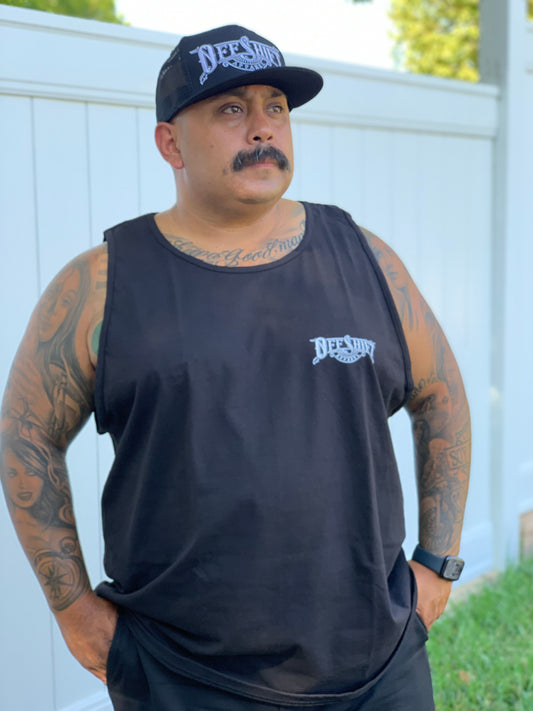 Black and White Off Shift Tank Top