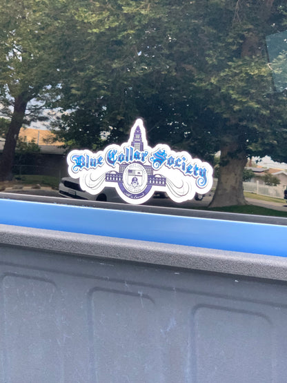Blue Collar Society 12" Sticker