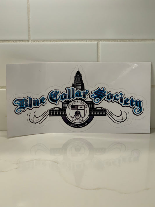 Blue Collar Society 12" Sticker