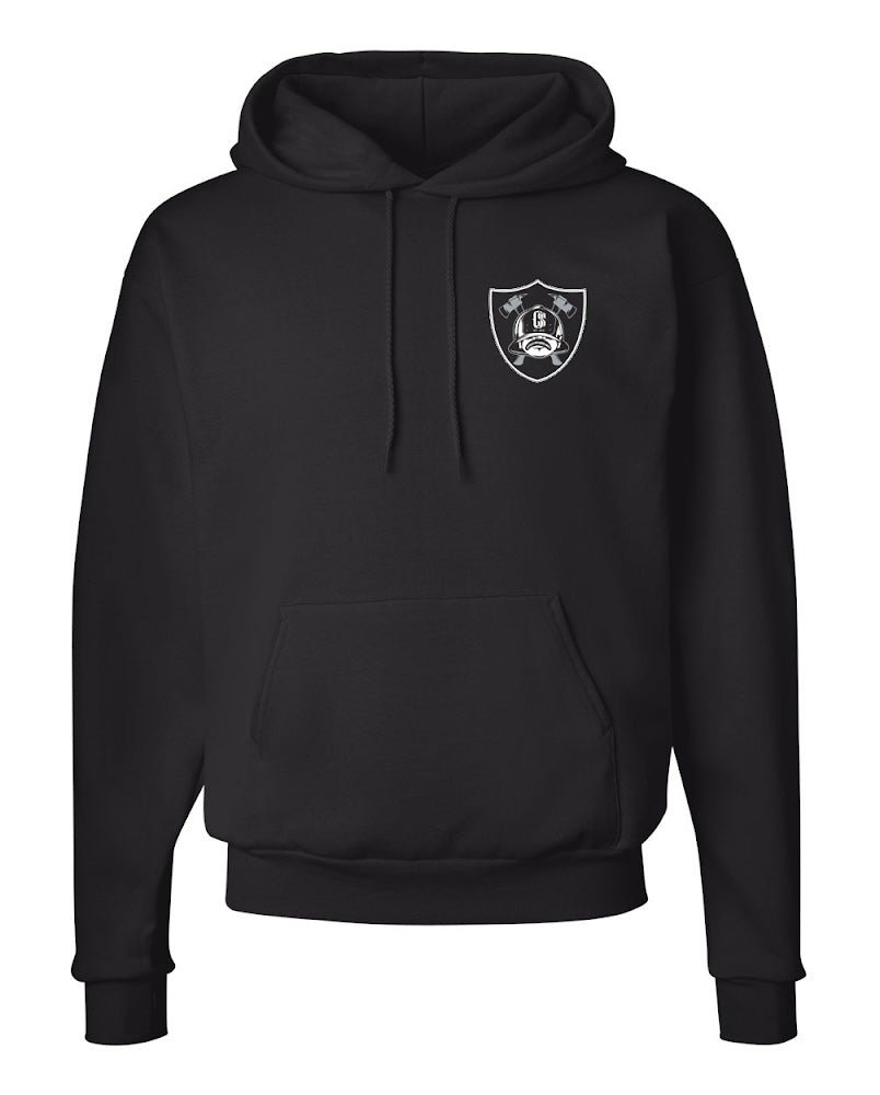 Off Shift Nation Black, White, and Grey Hoodie