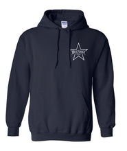 Load image into Gallery viewer, Off Shift Ride A Cowboy Blue and White Hoodie
