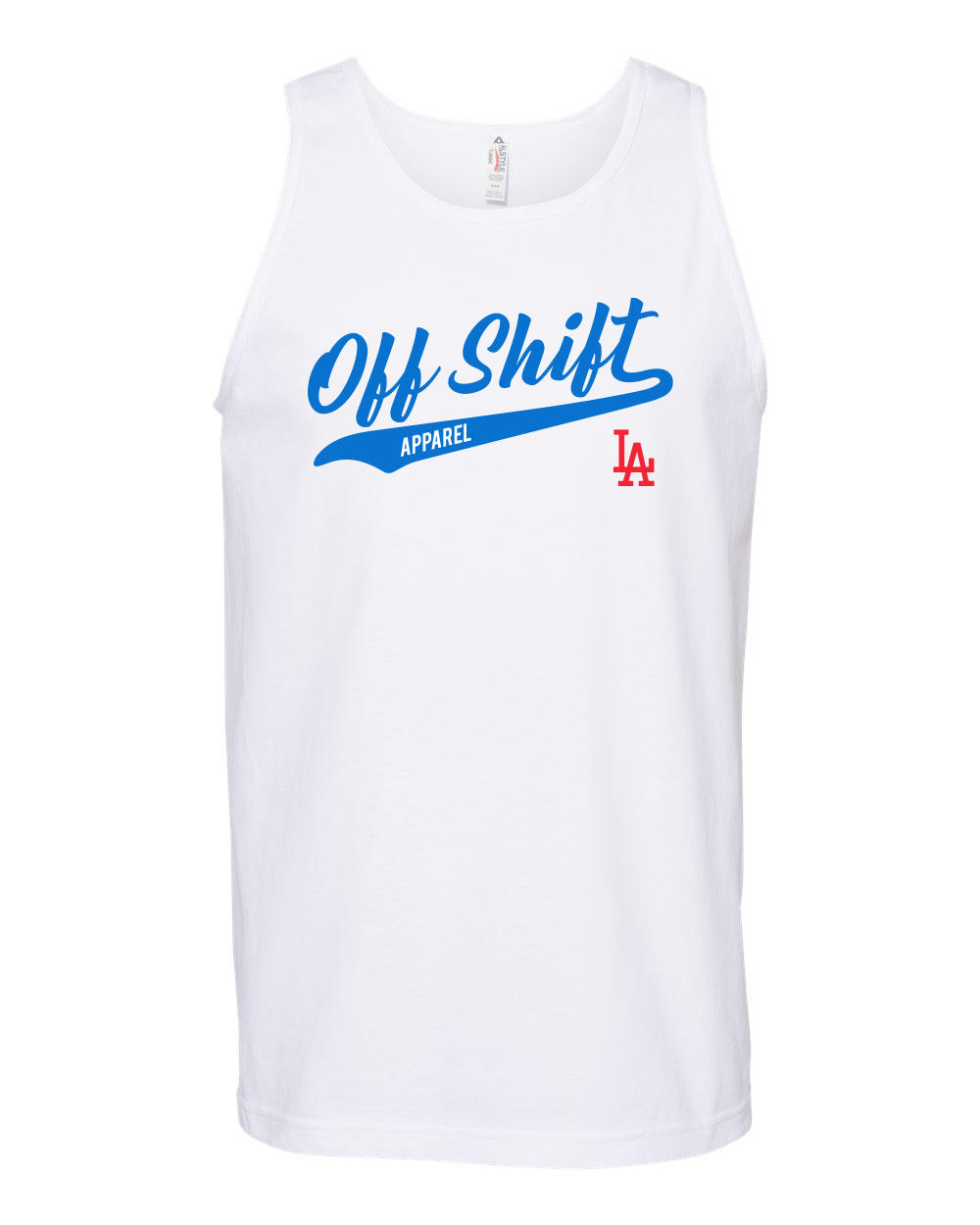 White Off Shift  At The Ball Park Tank Top