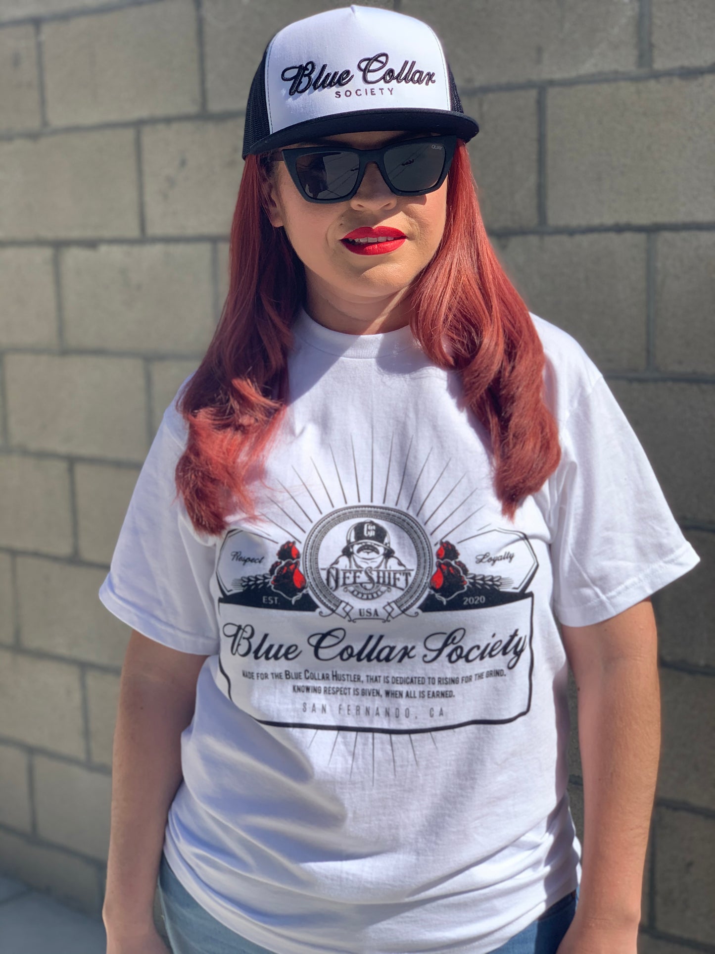 White Blue Collar Society T-Shirt