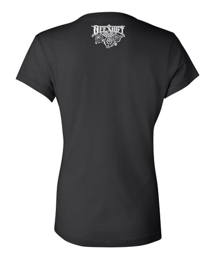 Off Shift Black and White Short Sleeve Viclera V-neck