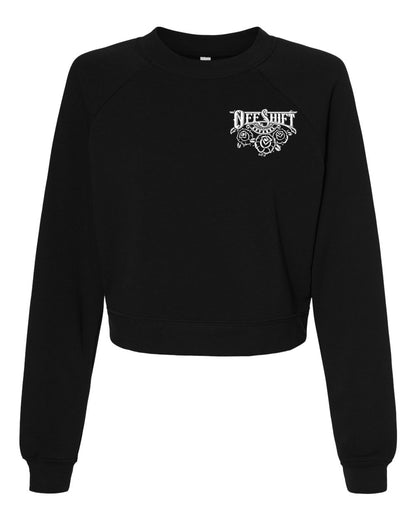 Off Shift Black and White Praying Hands Crew Neck