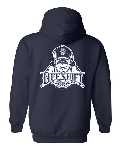 Off Shift Navy and White Homie Hoodie